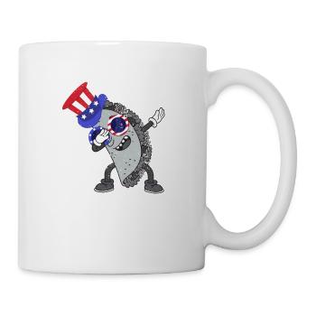 Dab Taco July 4 American Flag USA - Mug - white - Right