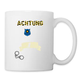 Polizei - 1. Geburtstag, für alle Polizeifans - Tasse - Weiß - Rechts