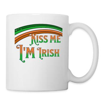 Kiss me Im Irish - Saint Patricks day Paddy's Day - Mug blanc - blanc - Droite