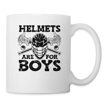 Helmets Are For Boys Lax Spieler Polocrosse - Tasse - Weiß - Rechts