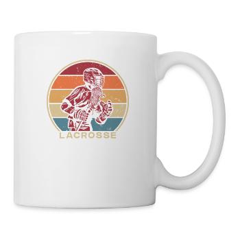 Retro Lax Player Polocrosse Intercrosse Trainer - Mug - white - Right