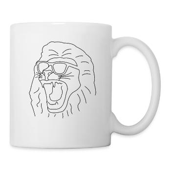 Lion party lion dessiné - Mug blanc - blanc - Droite