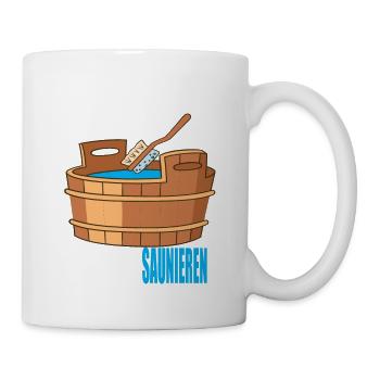 Absolutes abschalt Programm entspricht Saunieren - Tasse - Weiß - Rechts