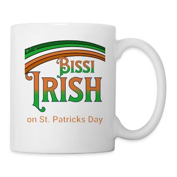Bissi Irish - am St.Patrick's Day! - Tasse - Weiß - Rechts