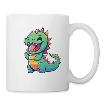 Kawaii Mignon Happy Dragon - Mug blanc - blanc - Droite