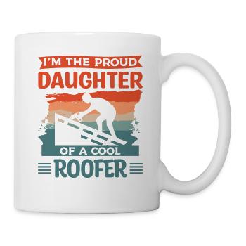 This Man Is An Awesome Daughter And A Roofer - Mug - white - Right