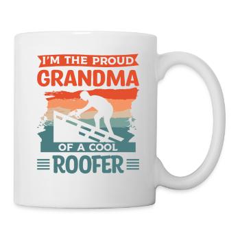 Dieser Mann ist eine tolle Oma und ein Dachdecker - Tasse - Weiß - Rechts