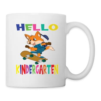 Bonjour Kindergarten Skateboarding Fox - Mug blanc - blanc - Droite