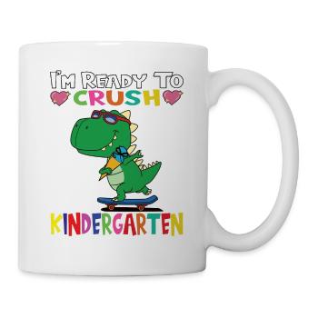 I'm Ready To Crush Kindergarten Skateboarding Dino - Mug - white - Right