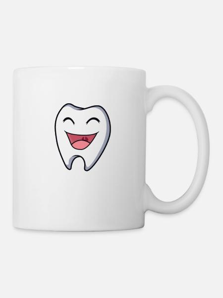 Kawaii Zahn - Tasse - Weiß