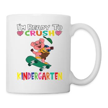 I'm Ready To Crush Kindergarten Skateboarding Pig - Mug - white - Right