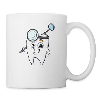 Cartoon Dentist Tooth - Mug - white - Right