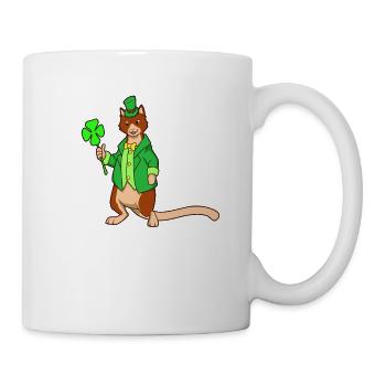 Tree Kangaroo Leprechaun - St Patrick's Kangaroo - Mug - white - Right