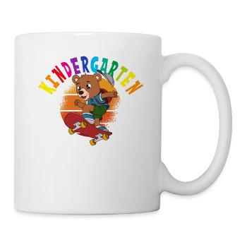 Kindergarten I'm Coming Bear Skateboarding - Mug - white - Right
