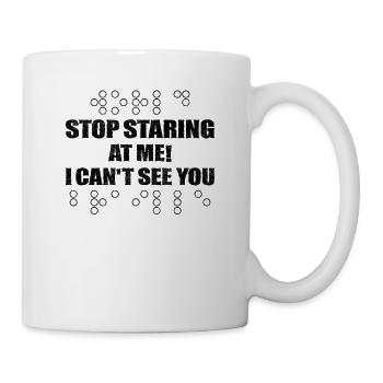 Braille-Schrift Blinde Blindheit Bewusstsein - Tasse - Weiß - Rechts