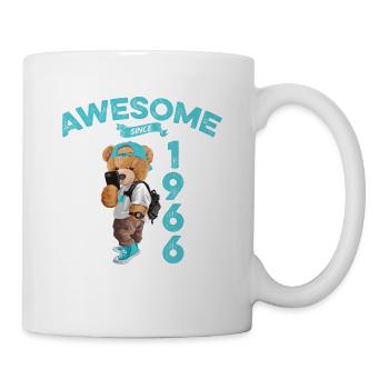 1966 Birthday Teddy Bear Awesome since - Mug - white - Right