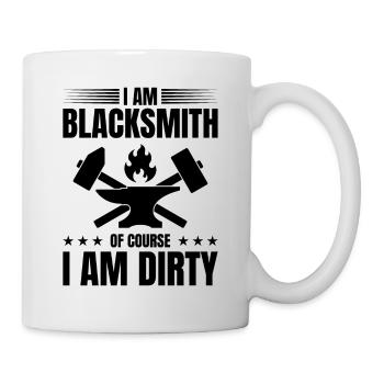Métallurgiste Je suis forgeron Bien sûr que je suis sale - Mug blanc - blanc - Droite