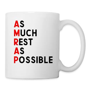 Autant de repos que possible AMRAP drôle - Mug blanc - blanc - Droite