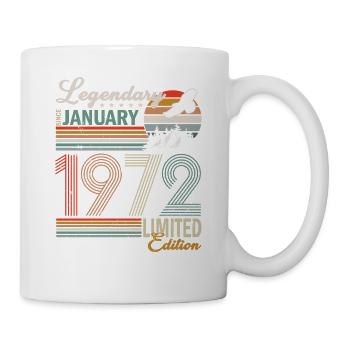 Oldtimer Janvier 1972 Né Anniversaire - Mug blanc - blanc - Droite