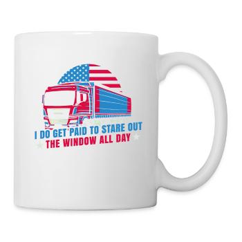 My Teacher was wrong LKW Fahrer Geschenk - Tasse - Weiß - Rechts