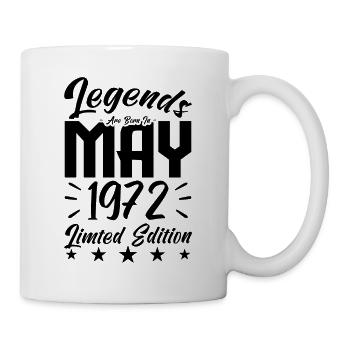 Geboren 1972 Geburtstagsgeschenk 1972. - Tasse - Weiß - Rechts