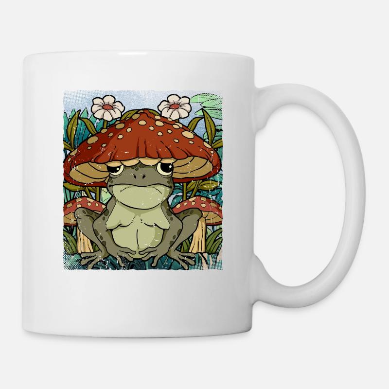 Cottagecore Frosch - Tasse - Weiß