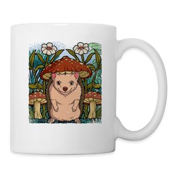 Cottagecore Igel - Tasse - Weiß - Rechts