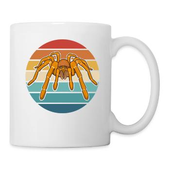 Retro 70er 80er Vogelspinne Spinnenliebhaber - Tasse - Weiß - Rechts