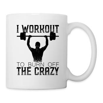 Gewichtheben Fitness Workout Fitnessstudio - Tasse - Weiß - Rechts