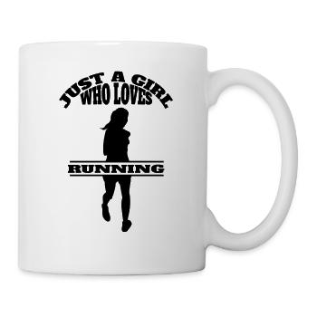 Jogger laufen rennen fit joggen Cardio Training - Tasse - Weiß - Rechts
