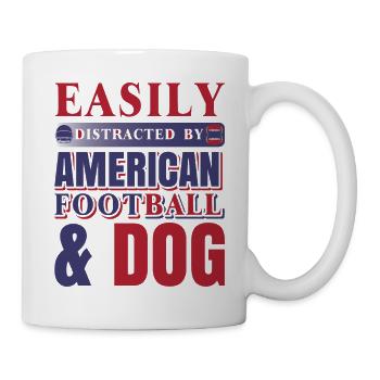 FoundLux New Design, EASILY DISTRACTED BY AMERICAN - Mug - white - Right