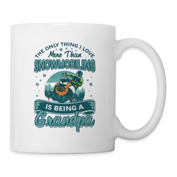 Snowmobiling, Grandpa, Snowmobile - Mug - white - Right