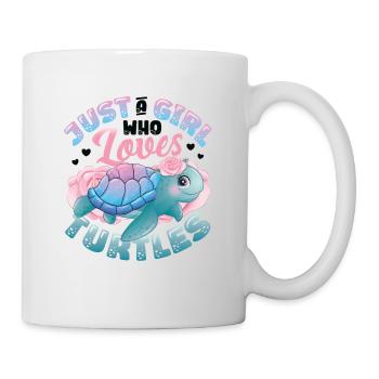 Just A Girl Who Loves Turtles - Tasse - Weiß - Rechts
