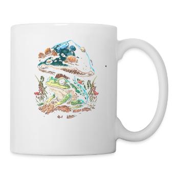 Cottagecore Aesthetic Frog Mushroom - Tasse - Weiß - Rechts