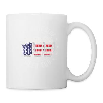 Rot Weiß Blau und Bier Zu 4. Juli US Flagge - Tasse - Weiß - Rechts