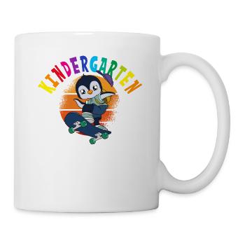 Kindergarten I'm Coming Penguin Skateboarding - Mug - white - Right