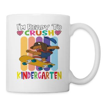 Skateboarding Dog I'm Ready To Crush Kindergarten - Mug - white - Right