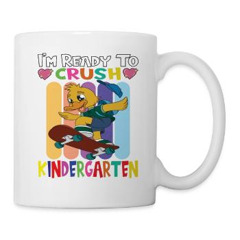 Skateboarding Duck I'm Ready To Crush Kindergarten - Mug - white - Right