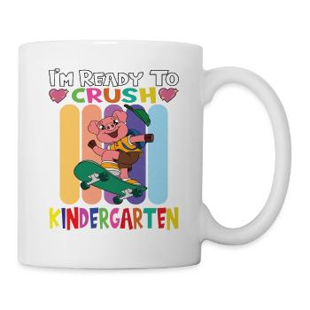 Skateboarding Pig I'm Ready To Crush Kindergarten - Mug - white - Right
