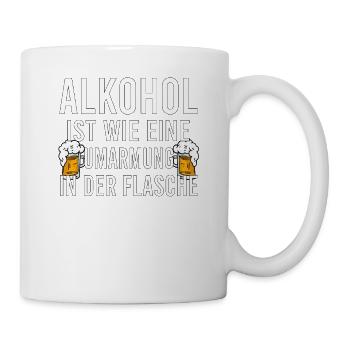 Vatertag Himmelfahrt Bier Nachbar Nachbarn Saufen - Tasse - Weiß - Rechts