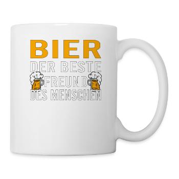 Vatertag Himmelfahrt Bier Nachbar Nachbarn Saufen - Tasse - Weiß - Rechts