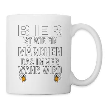 Himmelfahrt Bier Nachbarn Saufen Vatertag Nachbar - Tasse - Weiß - Rechts