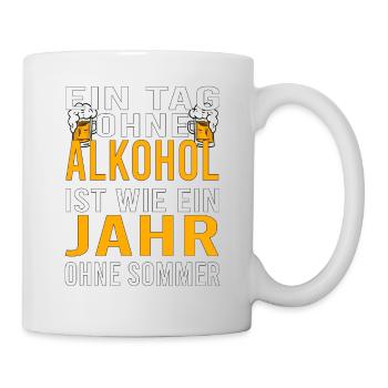 Himmelfahrt Bier Nachbarn Saufen Vatertag Nachbar - Tasse - Weiß - Rechts