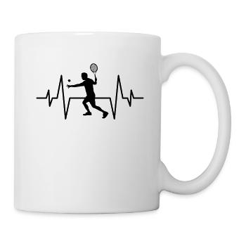 Battement de cœur de tennis - Mug blanc - blanc - Droite
