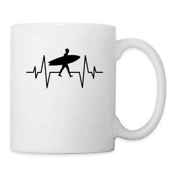 Surfen Surfer Herzschlag - Tasse - Weiß - Rechts