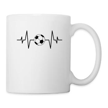 Fußball Herzschlag - Tasse - Weiß - Rechts