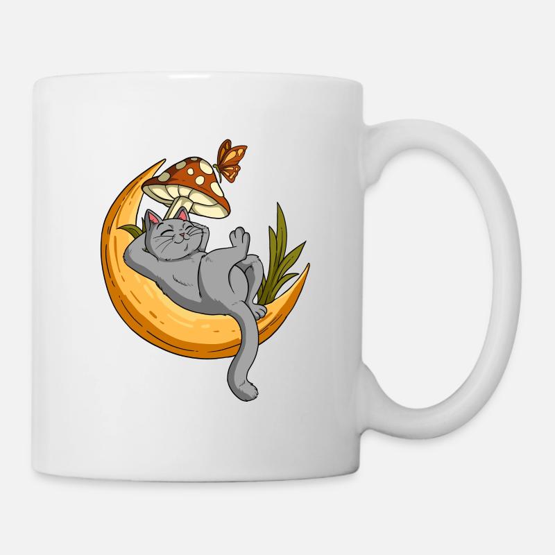 Chat Cottagecore - Mug blanc - blanc
