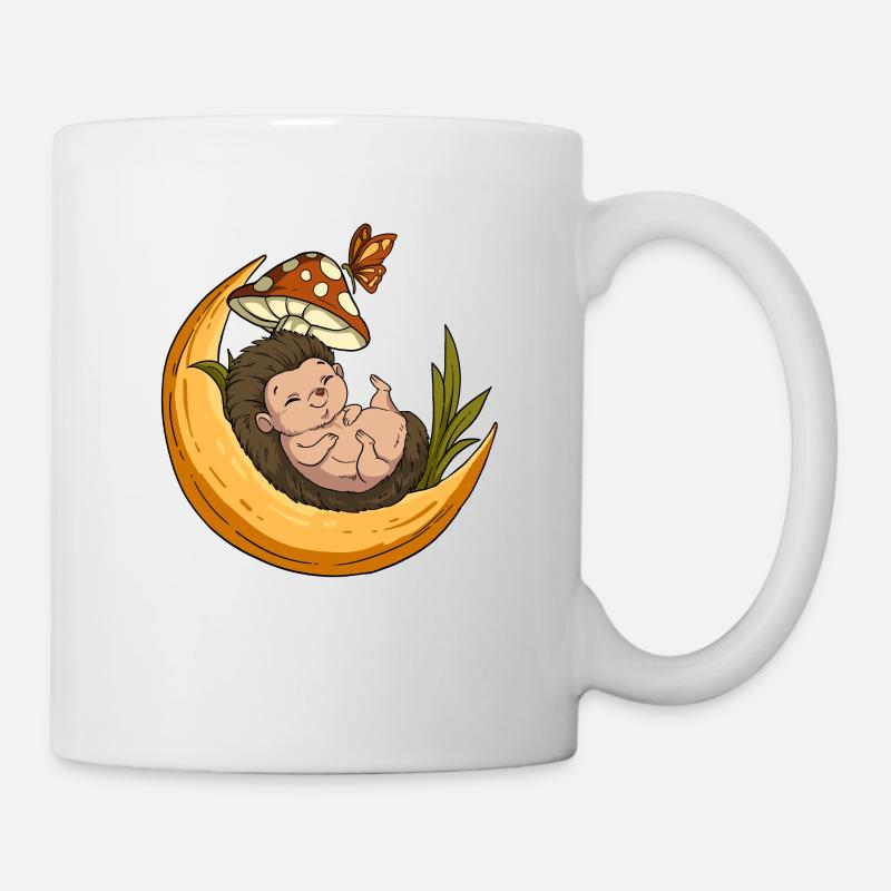 Cottagecore Igel - Tasse - Weiß