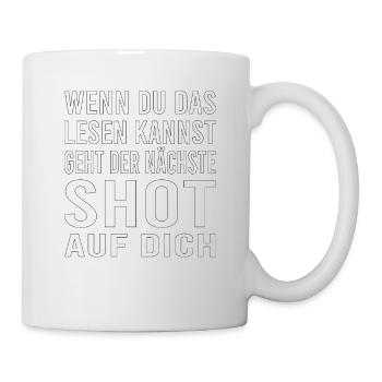 Vatertag Himmelfahrt Bier Nachbar Nachbarn Saufen - Tasse - Weiß - Rechts