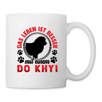 Leben mit Do Khyi Tibetmastiff Tibetdogge - Tasse - Weiß - Rechts